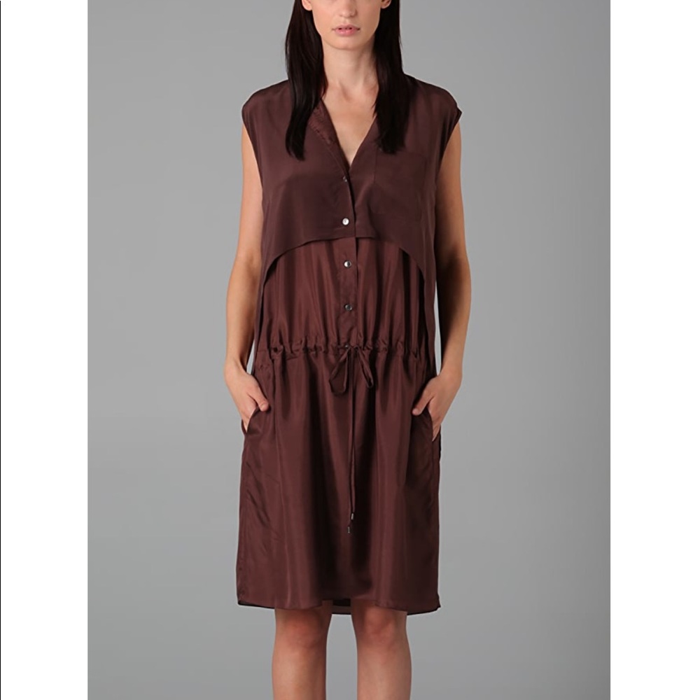 Alexander Wang - Sleeveless Shirtdress w overlay